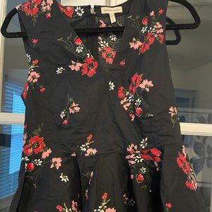 Rebecca Taylor Peplum Cotton Sleeveless top size 2